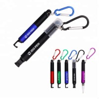 Multifunction Plastic Stylus Mini Ball Pen Phone Stand Ballpoint Pen with Light up logo