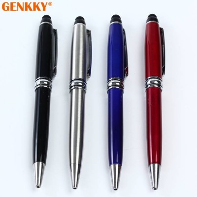 Office stationery custom touch stylus ballpoint 2 in 1 pen