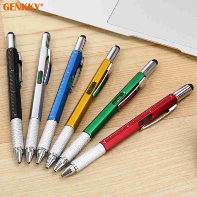 6 in 1 multifunction plastic tool pens ballpoint writing for tablet and smart phone