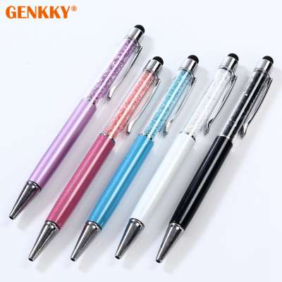 Cute diamond ballpoint pens with stylus screen touch top for promotion gift