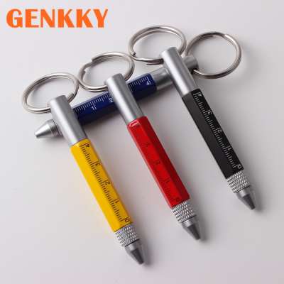 Mini 6 in one tool pen fancy design ballpoint pen cheap metal pen