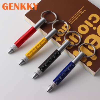 New arrival multifunction metal ballpoint pen mini keychain tool pen