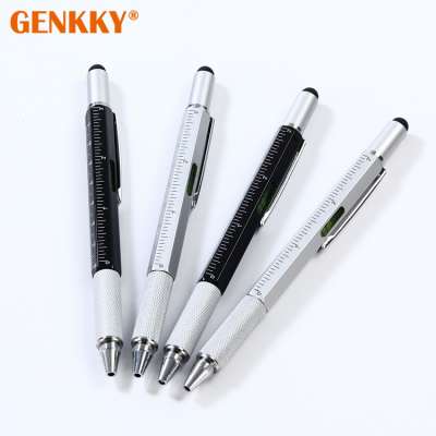 2018 Promotional 7 in One stylus metal ball pen multi smart tool pen with logo