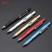 Promotional 5  In 1 Multifunction Tool Pen Screwdriver Level Touch Stylus Pen Ballpoint Metal Pen